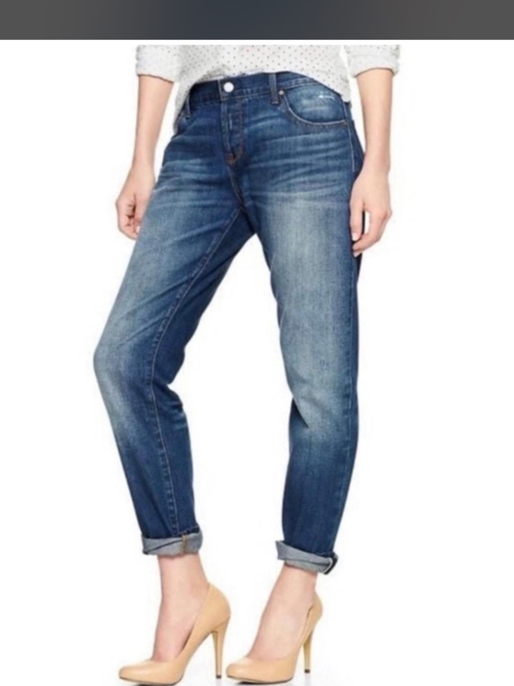 GAP Washed Blue Boyfriend Jeans